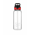 Garrafa de água esportiva com tampa de vidro de borosilicato de 1000 ml com luva Garrafas de suco de vidro reutilizáveis